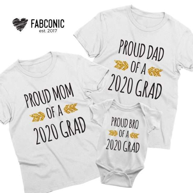 Graduation Family Shirts, Mom of a Grad, Dad of a Grad, Custom Family Shirts