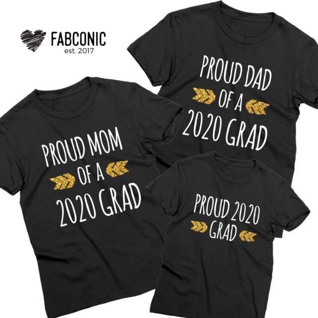Graduation Family Shirts, Mom of a Grad, Dad of a Grad, Custom Family Shirts