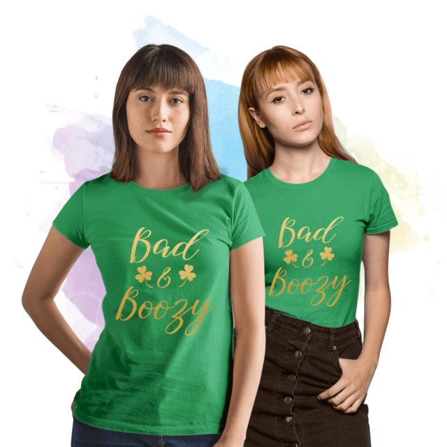 BFF St Patricks Day Outfit, Bad & Boozy, St. Patrick's Day Shirt