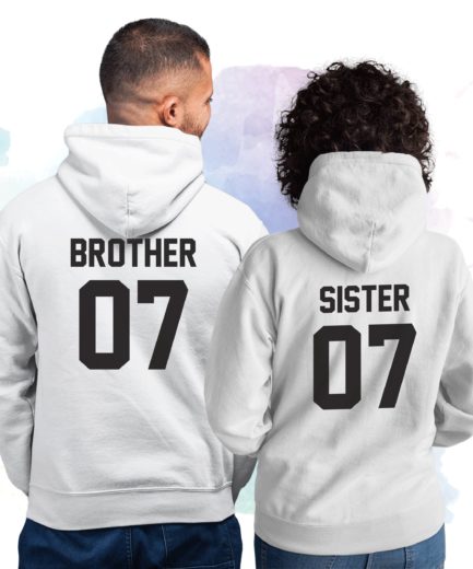 Brother Sister Matching Hoodies, Family Hoodies, Sibling Hoodies