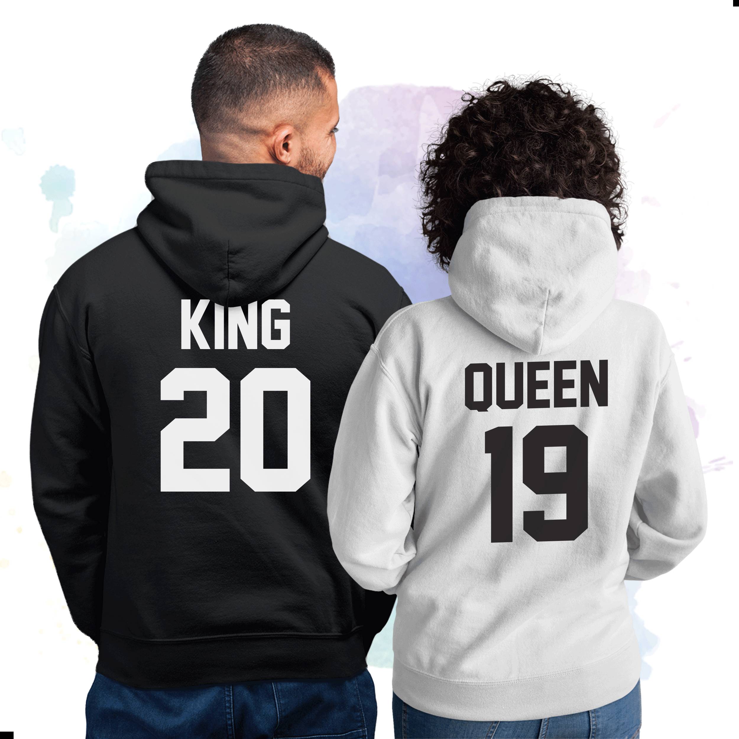 king queen couple hoodies