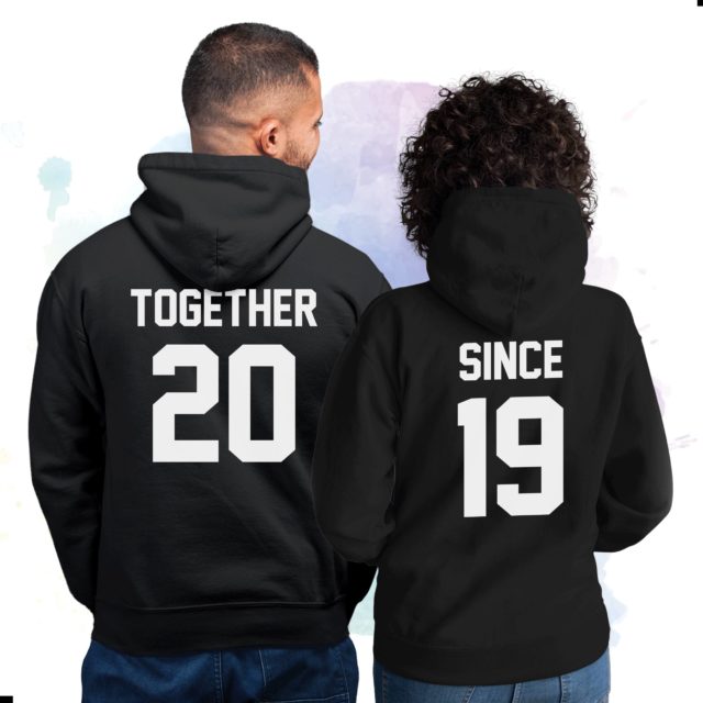 Together Since Couple Hoodies, Custom Matching Hoodies, Personalized Couple Hoodie