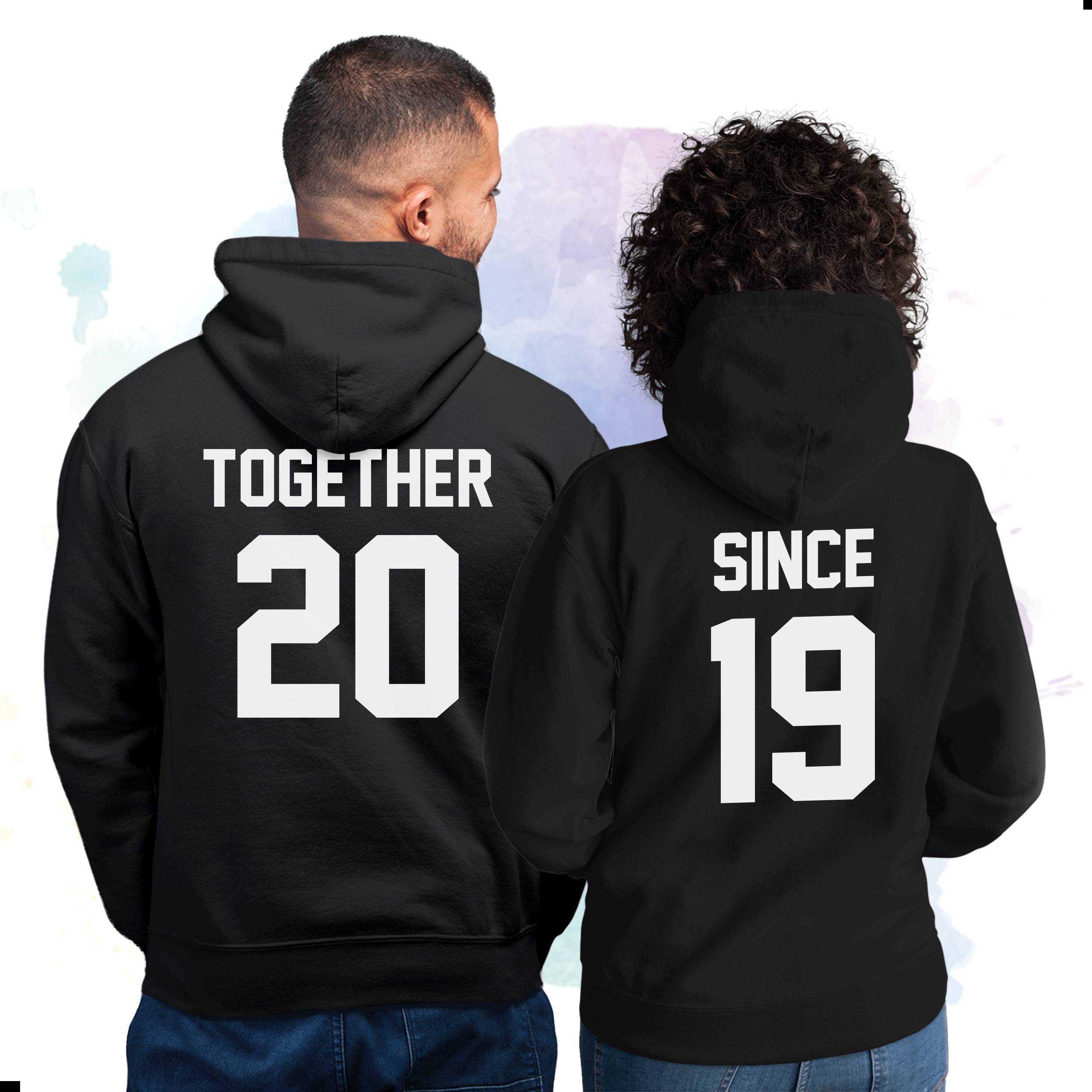 Together Since Couple Hoodies, Matching Hoodies, Personalized Couple Hoodie