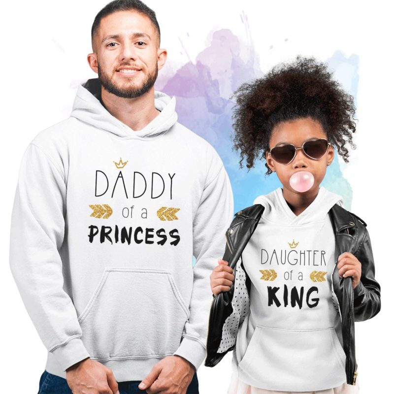 Daddy Daughter Matching Hoodies, Daddy of a Princess, Daughter of a King