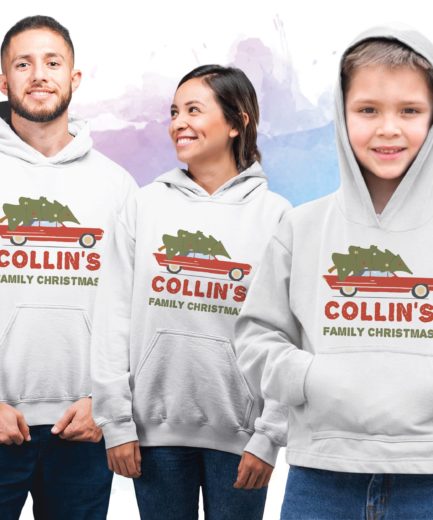 Personalized Family Christmas Hoodies, Family Christmas Hoodies