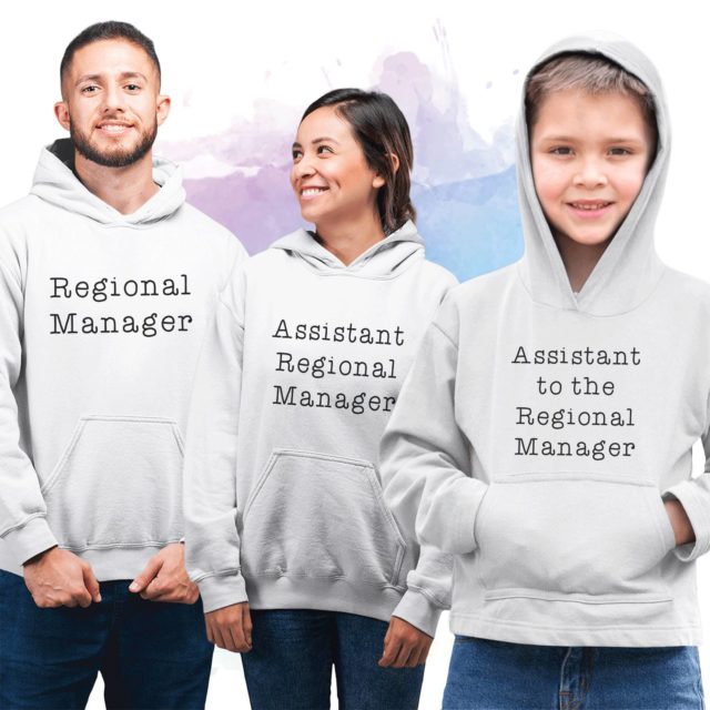 Father Son Family Hoodie, Regional Manager, Assistant to the Regional Manager