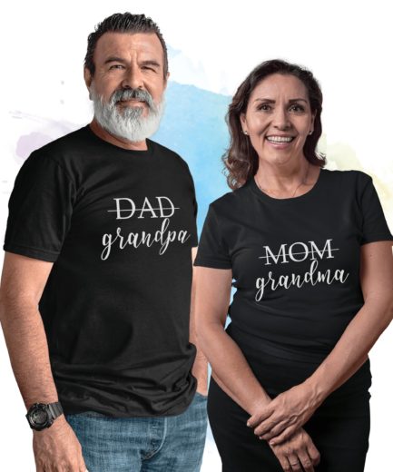Grandparents Pregnancy Announcement Shirts, Grandma and Grandpa Shirts