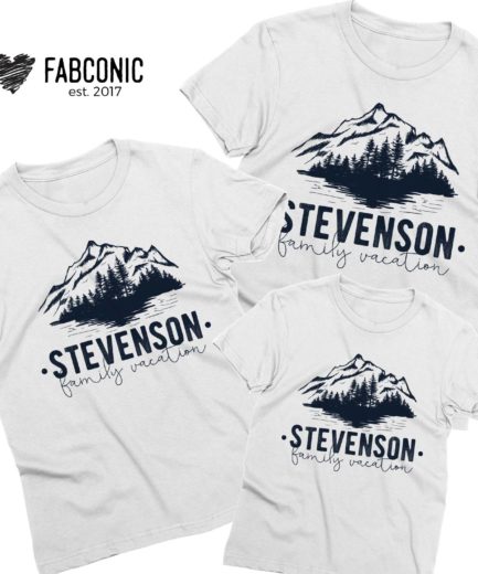 Custom Family Vacation Shirts, Mountains, Custom Name Shirts, Family Shirts