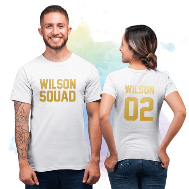 Family Squad Shirts, Wilson Squad, Wilson 01 Wilson 02, Family Shirts